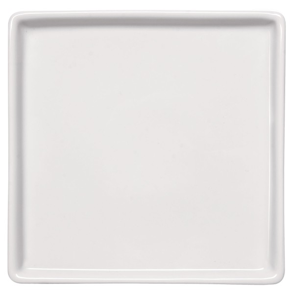 Prato Sobremesa Americana Quadrado Germer de Porcelana 19x19 cm