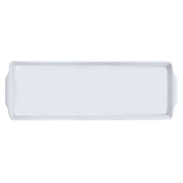 Encontraproduto.com.br - Bandeja Flat Rocambole Retangular Germer de Porcelana 39x13 cm