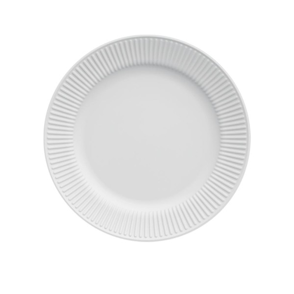Prato raso em porcelana Germer Lines 26,5cm branco