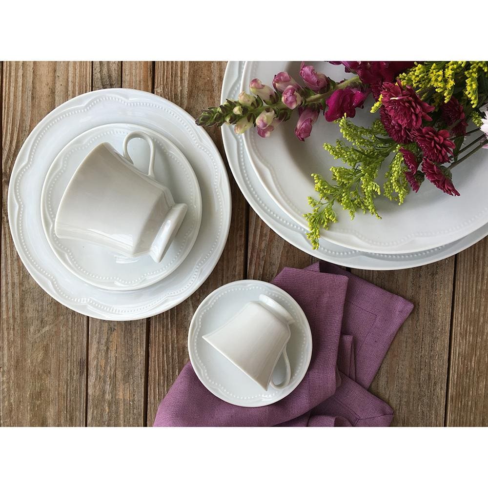 Encontraproduto.com.br - Aparelho de Jantar, Chá e Sobremesa 30 Peças Germer Cottage em Porcelana - Branco