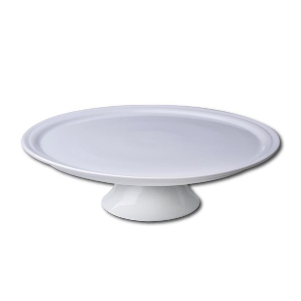 Encontraproduto.com.br - Prato para Bolo com Pé Germer Complementos Tradicional P em Porcelana – 29 cm