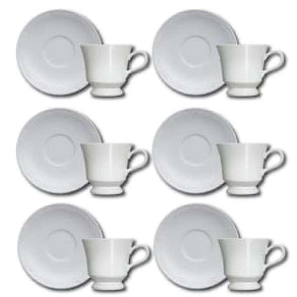 Conjunto de Xícaras para Chá Germer Cottage em Porcelana 240 ml  6 Peças