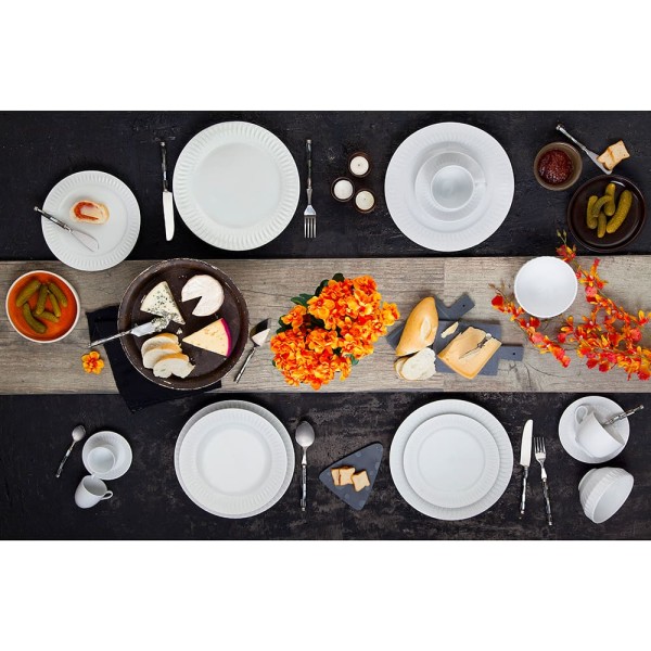 Encontraproduto.com.br - Conjunto de Pratos de Sobremesa Germer Diamante em Porcelana 20,5 cm – 6 Peças