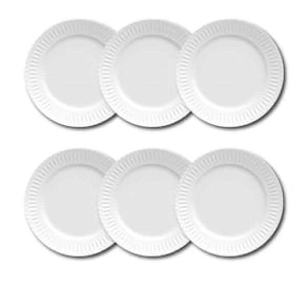 Encontraproduto.com.br - Conjunto de Pratos de Sobremesa Germer Diamante em Porcelana 20,5 cm – 6 Peças