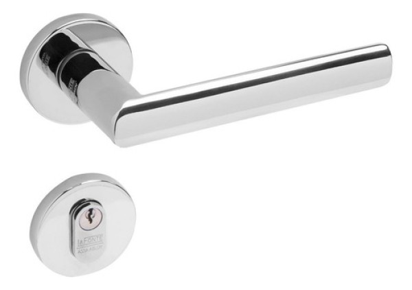 Fechadura 892 Externa Roseta 327IN ST2 55 Inox Polido La Fonte