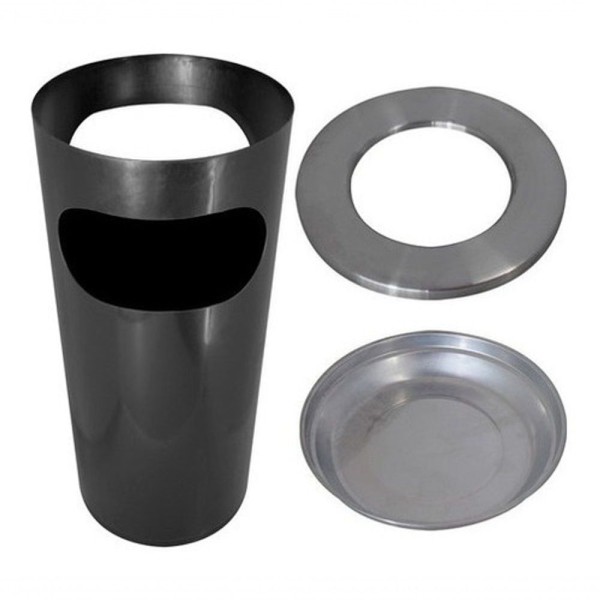 Encontraproduto.com.br - Cinzeiro Lixeira Em Plástico Com Aro Em Alumínio