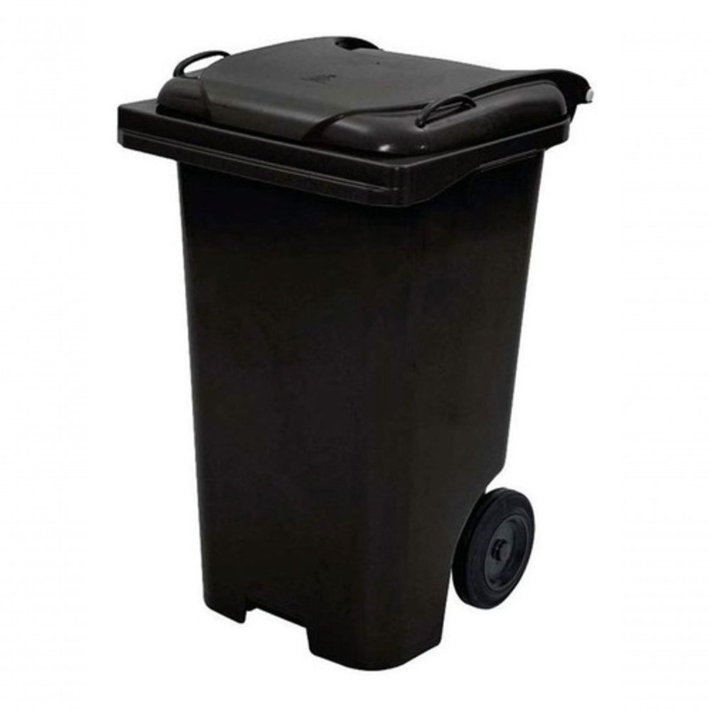 Encontraproduto.com.br - Contentor Plástico 120L Com Tampa C120P Lixeira Gari Jsn