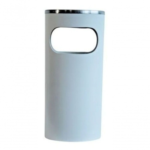 Encontraproduto.com.br - Cinzeiro Lixeira Plástico Com Aro Em Aluminio 22l