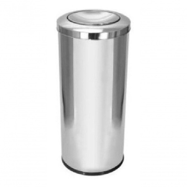 Encontraproduto.com.br - Cestinho De Lixo Em Aço Inox Com Tampa Meia Esfera Inox 50L