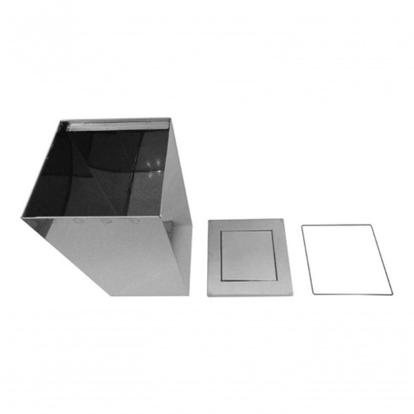 Encontraproduto.com.br - Lixeira Quadrada Em Aço Inox Com Tampa Vai-Vem 36 L