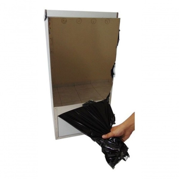 Encontraproduto.com.br - Lixeira Quadrada Em Aço Inox Com Tampa Vai-Vem 36 L