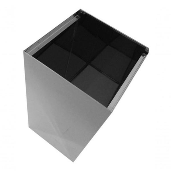 Encontraproduto.com.br - Lixeira Quadrada Em Aço Inox Com Tampa Vai-Vem 36 L