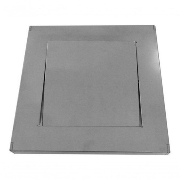 Encontraproduto.com.br - Lixeira Quadrada Em Aço Inox Com Tampa Vai-Vem 50 L