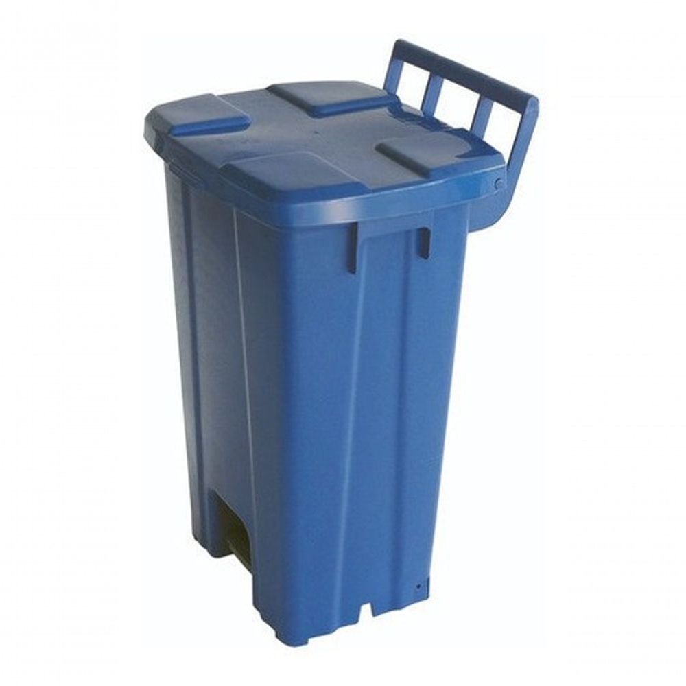 Encontraproduto.com.br - Lixeira Quadrada Plastica Com Pedal De 100 Litros Sem Rodas