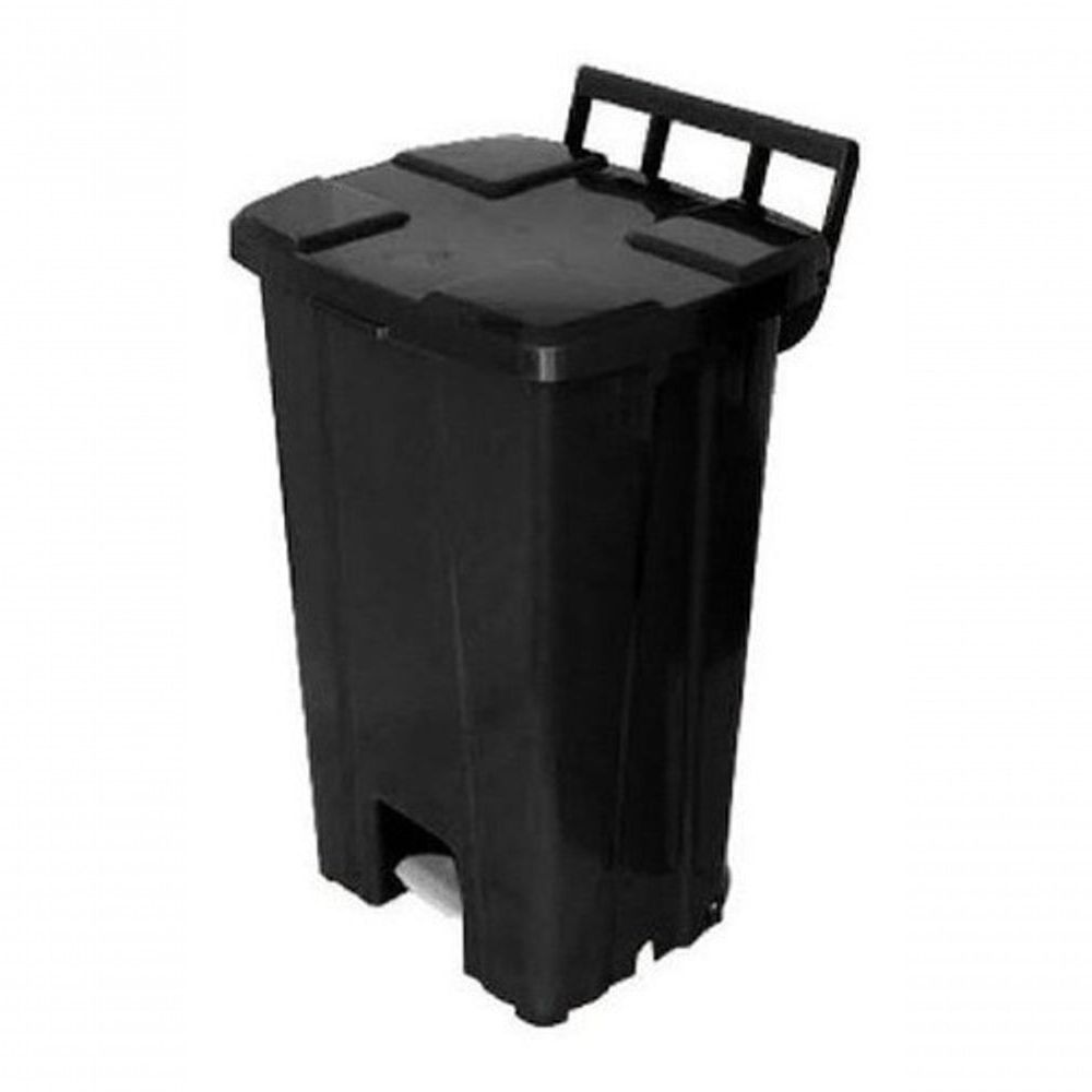 Encontraproduto.com.br - Lixeira Quadrada Plastica Com Pedal De 100 Litros Sem Rodas