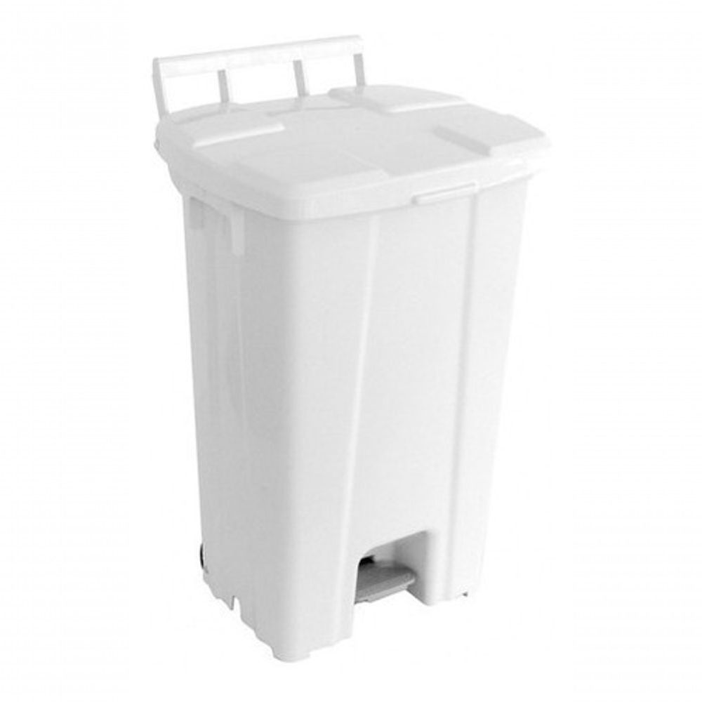 Encontraproduto.com.br - Lixeira Quadrada Plastica Com Pedal De 100 Litros Sem Rodas