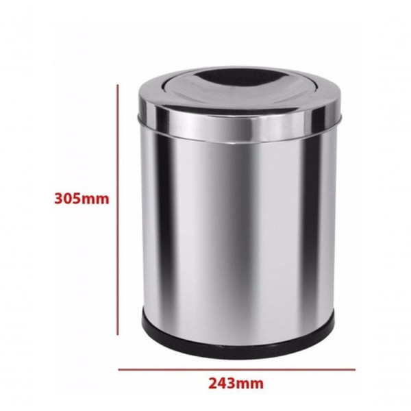 Encontraproduto.com.br - Cesto De Lixo Em Inox 13L Com Tampa Vai E Vem Home