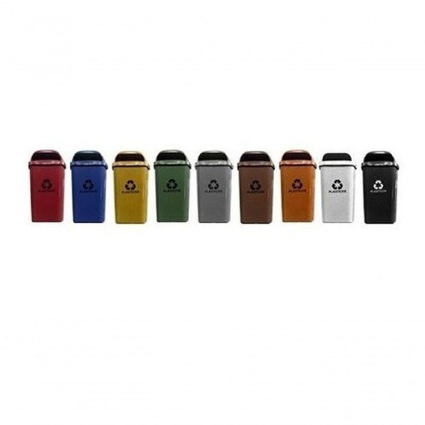 Encontraproduto.com.br - Lixeira Individual Para Coleta Seletiva - Cesto 50 Lts 14 Un