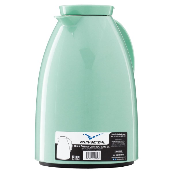 Encontraproduto.com.br - Bule Térmico Invicta Viena com Gatilho 1 Litro, Coral