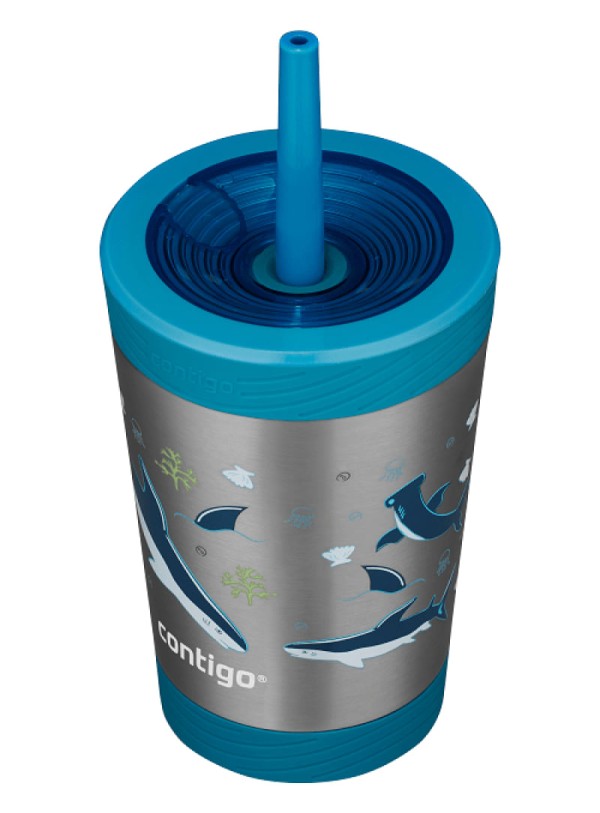 Encontraproduto.com.br - Copo Térmico THERMALOCK® Kids Tubarão Contigo | 341ml