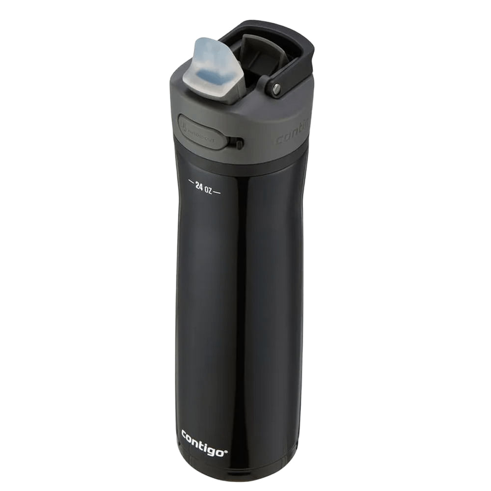 Encontraproduto.com.br - Kit com 2 Garrafas Térmicas Ashland Chill AUTOSPOUT® Black Contigo | 709ml