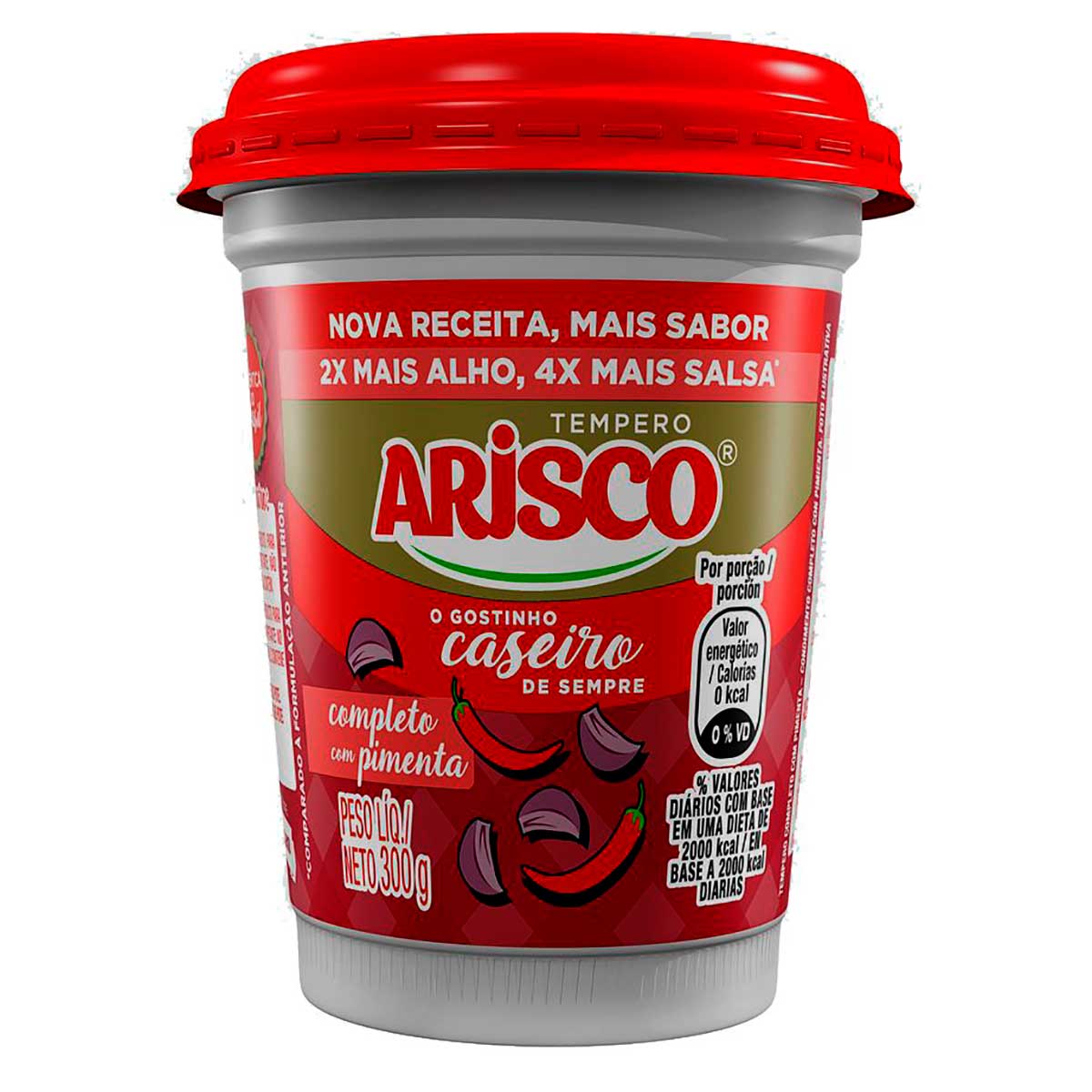 Encontraproduto.com.br - Tempero Completo Arisco Com Pimenta Pote com 300g