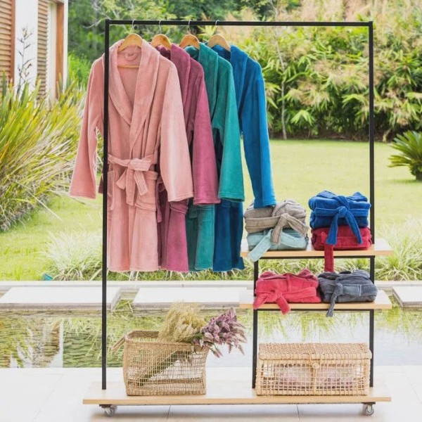 Encontraproduto.com.br - Roupão Antialérgico Rosa Camesa Tamanho G