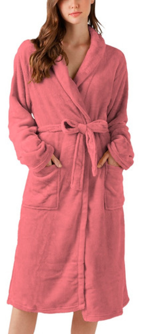 Encontraproduto.com.br - Roupão Antialérgico Rosa Camesa Tamanho G