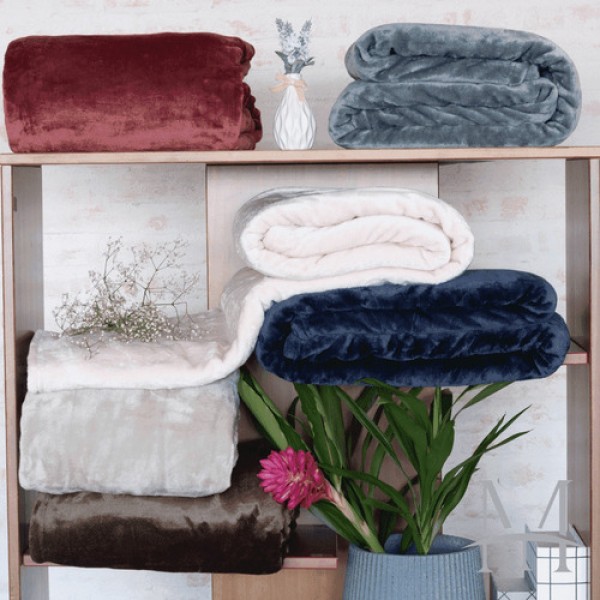 Encontraproduto.com.br - Cobertor Velour Queen 220x240 Microfibra Rose Camesa