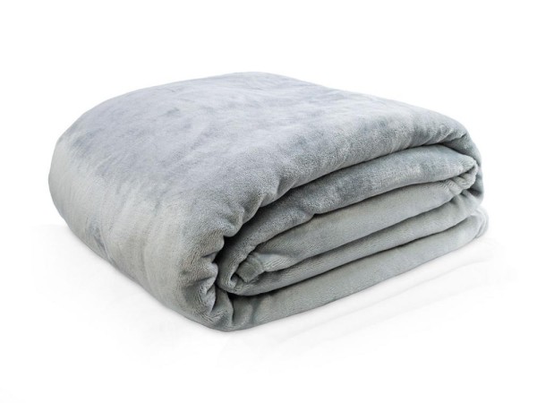 Encontraproduto.com.br - Cobertor Velour Queen 220x240 Microfibra Cinza Camesa