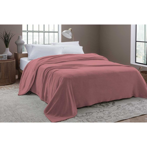 Encontraproduto.com.br - Cobertor Microfibra Liso Solteiro Rosa