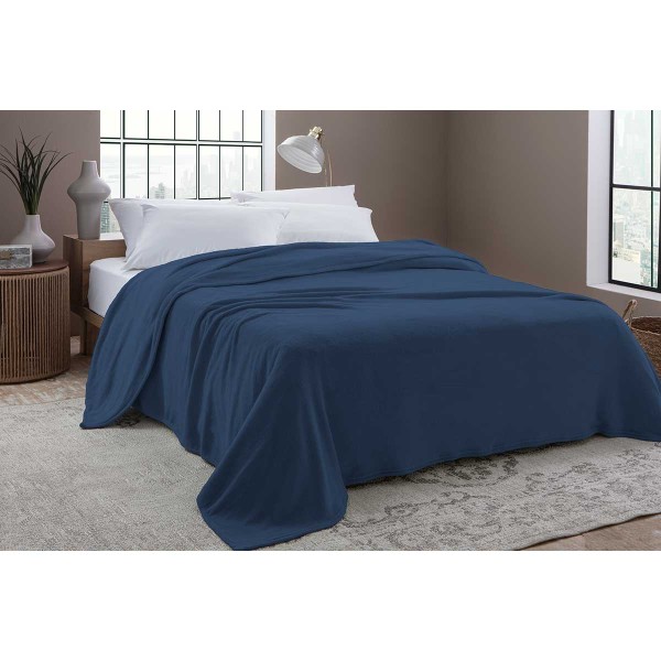 Encontraproduto.com.br - Cobertor Flannel Queen Azul