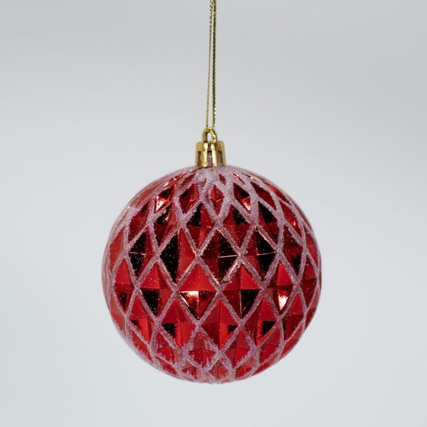 Encontraproduto.com.br - Kit 6 Bolas De Natal Enfeite árvore De Natal Vermelha 75mm
