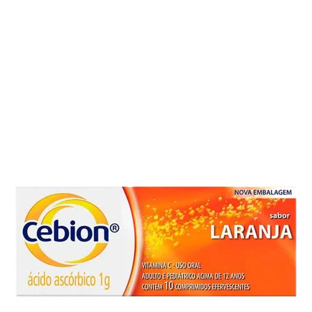 Cebion Efervescente 1g Sabor Laranja 10 comprimidos