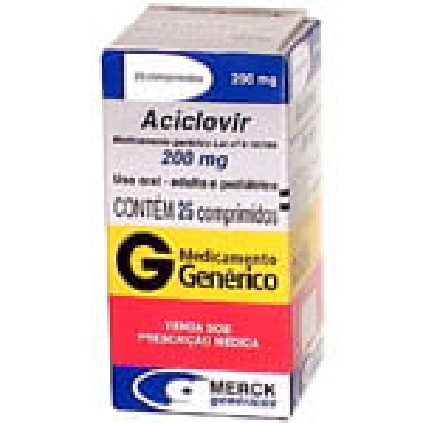 Encontraproduto.com.br - ACICLOVIR 200MG 25 CPRS - MER(G) $