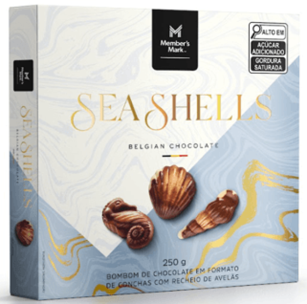 Bombom Seashells Members Mark Caixa 250g