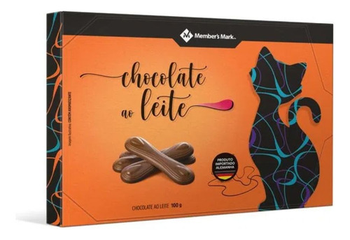 Encontraproduto.com.br - Chocolate Língua de Gato Members Mark Pack com 2 Unidades com 100g Cada