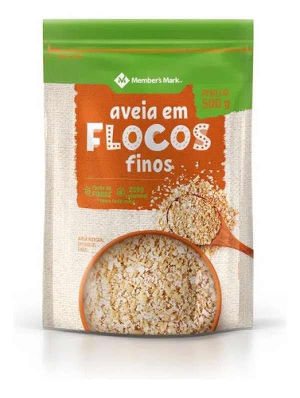 Aveia em Flocos Finos Members Mark Pouch 500g