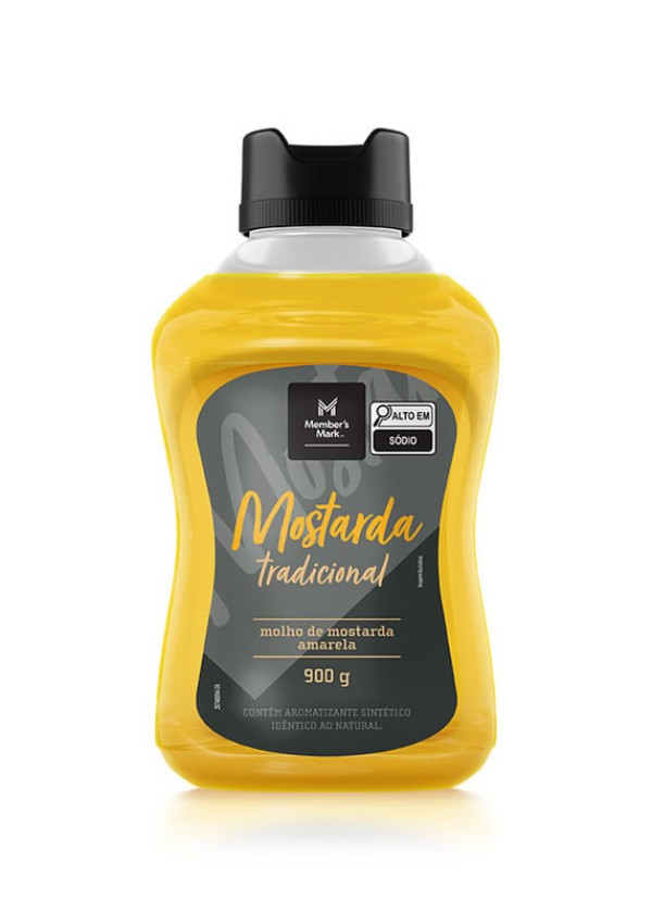 Encontraproduto.com.br - Mostarda Amarela Members Mark Frasco 900g