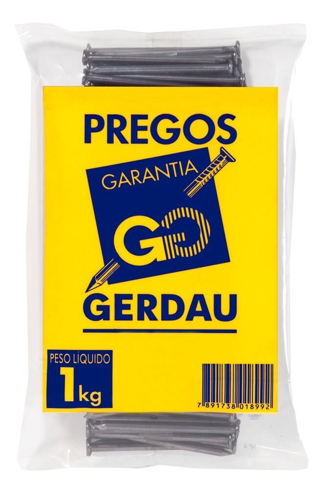 Encontraproduto.com.br - Prego com Cabeça Gerdau 15x15 Polido 1kg