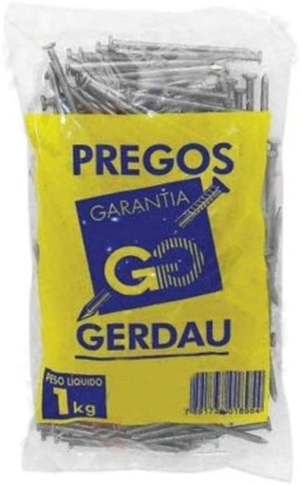 Encontraproduto.com.br - Prego Polido com Cabeça 18x24 1kg - Gerdau