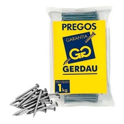 Encontraproduto.com.br - Prego com Cabeça Gerdau 19x36 Polido 1kg