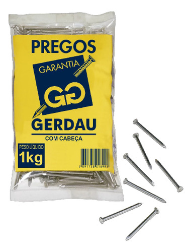 Prego com Cabeça Chata Anelado 16x24 1kg