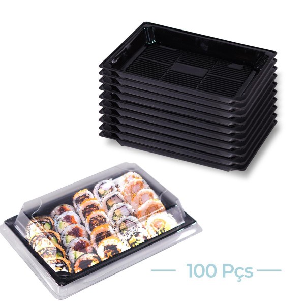 Encontraproduto.com.br - Kit C/100 Embalagem Delivery Combinado Sushi P Atacado