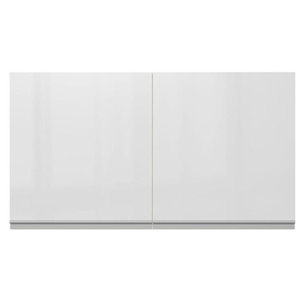 Encontraproduto.com.br - Armário Aéreo Madesa Acordes 100% MDF 120 cm 2 Portas Branco Brilho