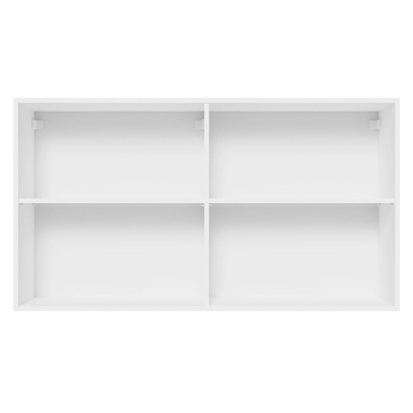 Encontraproduto.com.br - Armário Aéreo Madesa Acordes 100% MDF 120 cm 2 Portas Branco Brilho