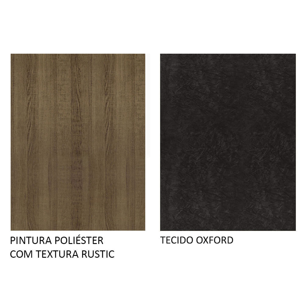 Encontraproduto.com.br - Conjunto Sala de Jantar Mesa Tampo de Madeira 6 Cadeiras Rustic/Oxford Renata Madesa