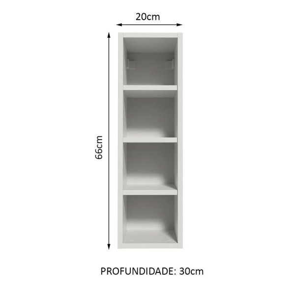 Encontraproduto.com.br - Adega Madesa Acordes Glamy 100% Mdf 20 Cm - Branco