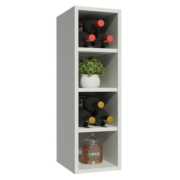 Encontraproduto.com.br - Adega Madesa Acordes Glamy 100% Mdf 20 Cm - Branco