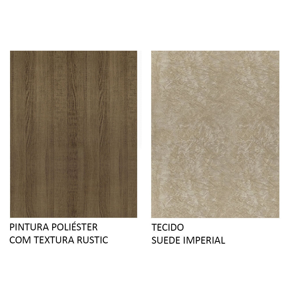 Encontraproduto.com.br - Conjunto Sala de Jantar Mesa Tampo de Vidro 4 Cadeiras Rustic/Imperial Antônia Madesa